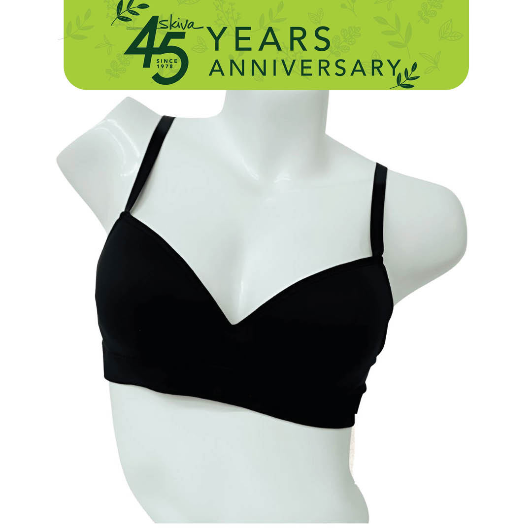 3/4 Moulded Cup Bra with Embroidery Wireless 01-0045 - No.1 Eco-Friendly Bra  In Malaysia