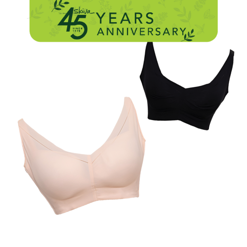 3/4 Moulded Cup Bra with Embroidery Wireless 01-0045