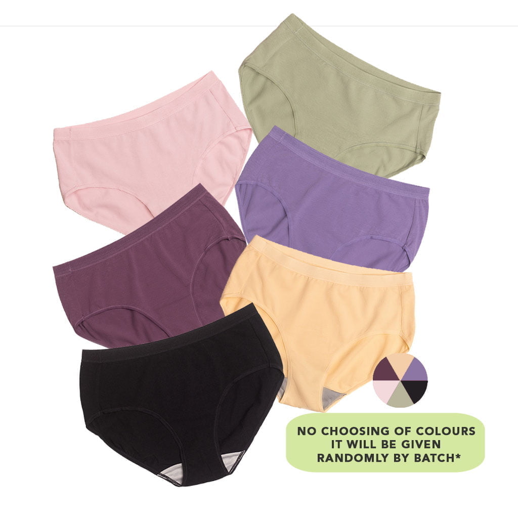 Cotton Spandex Panty Set (3 in 1) with Bamboo Charcoal Boyleg 09